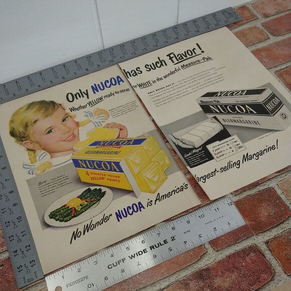 Nucoa Oleo Margarine - Large 2-Pg 21x13 - 1950 Orig Retro Vtg PRINT AD Ephemera - Picture 2 of 15